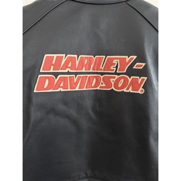 Vintage Harley Davidson Racing Leather Jacket Women’s Size Medium Motorcycle EUC - Picture 11 of 12